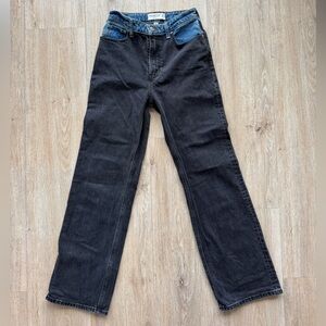 Two Tone black Denim Jeans